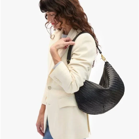 Clare V. Moyen Messenger Black Zig Zag - Picture 2 of 7